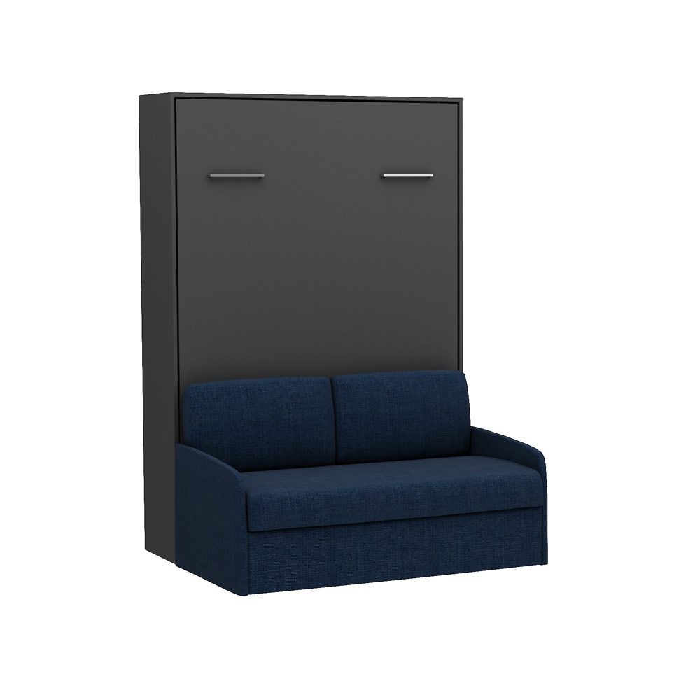 Armoire : Anthracite - Canapé : Bleu nuit