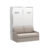 Armoire : Blanc - Canapé : Beige