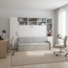 Armoire bibliothèque demi-porte 4 étagères largeur 50 cm - MULTIMO