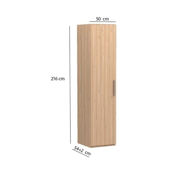armoire-1-porte-multimo-50x216cm-chene_1 Armoire 1 porte largeur 50 cm - MULTIMO