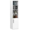 Armoire bibliothèque demi-porte 4 étagères largeur 50 cm - MULTIMO