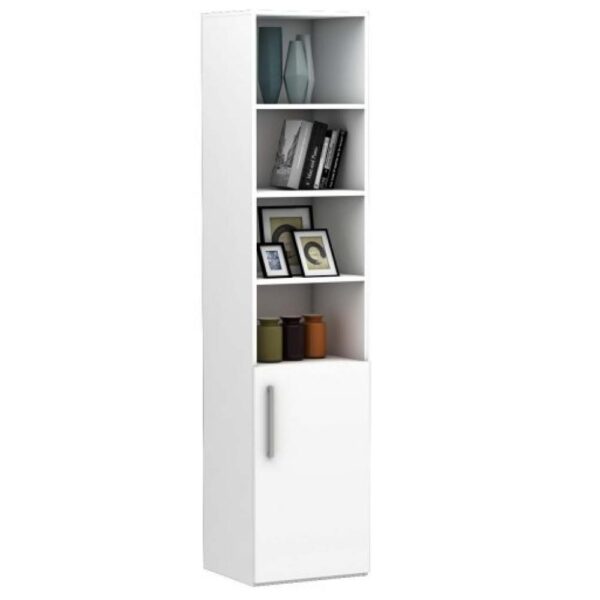 Armoire bibliothèque demi-porte 4 étagères largeur 50 cm - MULTIMO