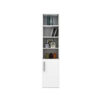 Armoire bibliothèque demi-porte 4 étagères largeur 50 cm - MULTIMO