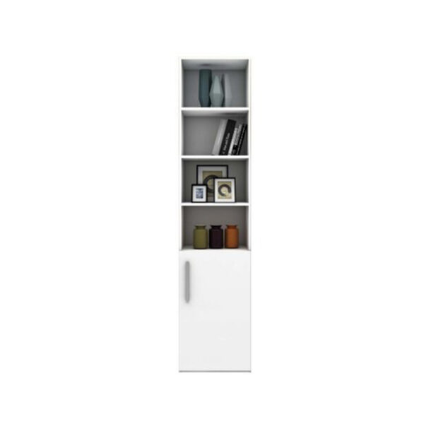 Armoire bibliothèque demi-porte 4 étagères largeur 50 cm - MULTIMO