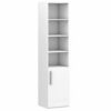 Armoire bibliothèque demi-porte 4 étagères largeur 50 cm - MULTIMO