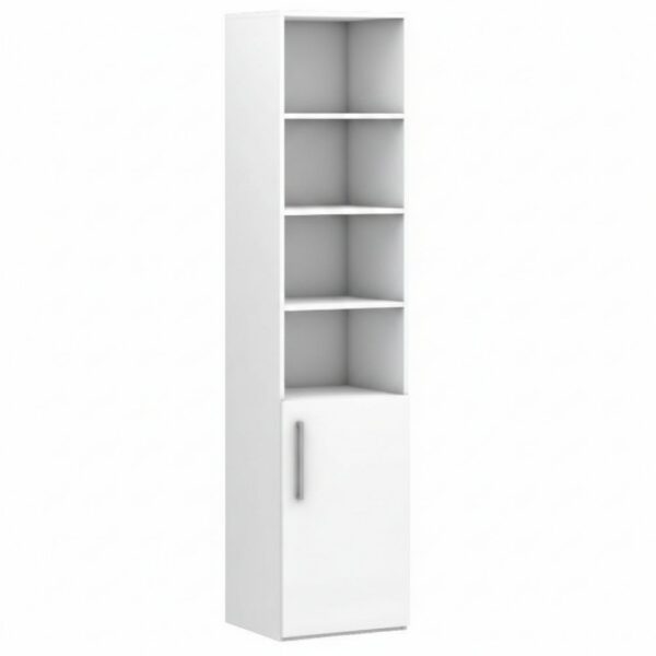 Armoire bibliothèque demi-porte 4 étagères largeur 50 cm - MULTIMO