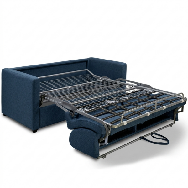 grandiose métal ouvert twist bleu nuit Canapé convertible express 3 places Tissu tissé - GRANDIOSE