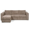 Canapé d'angle réversible convertible express 120 cm velours côtelé - IBIZA