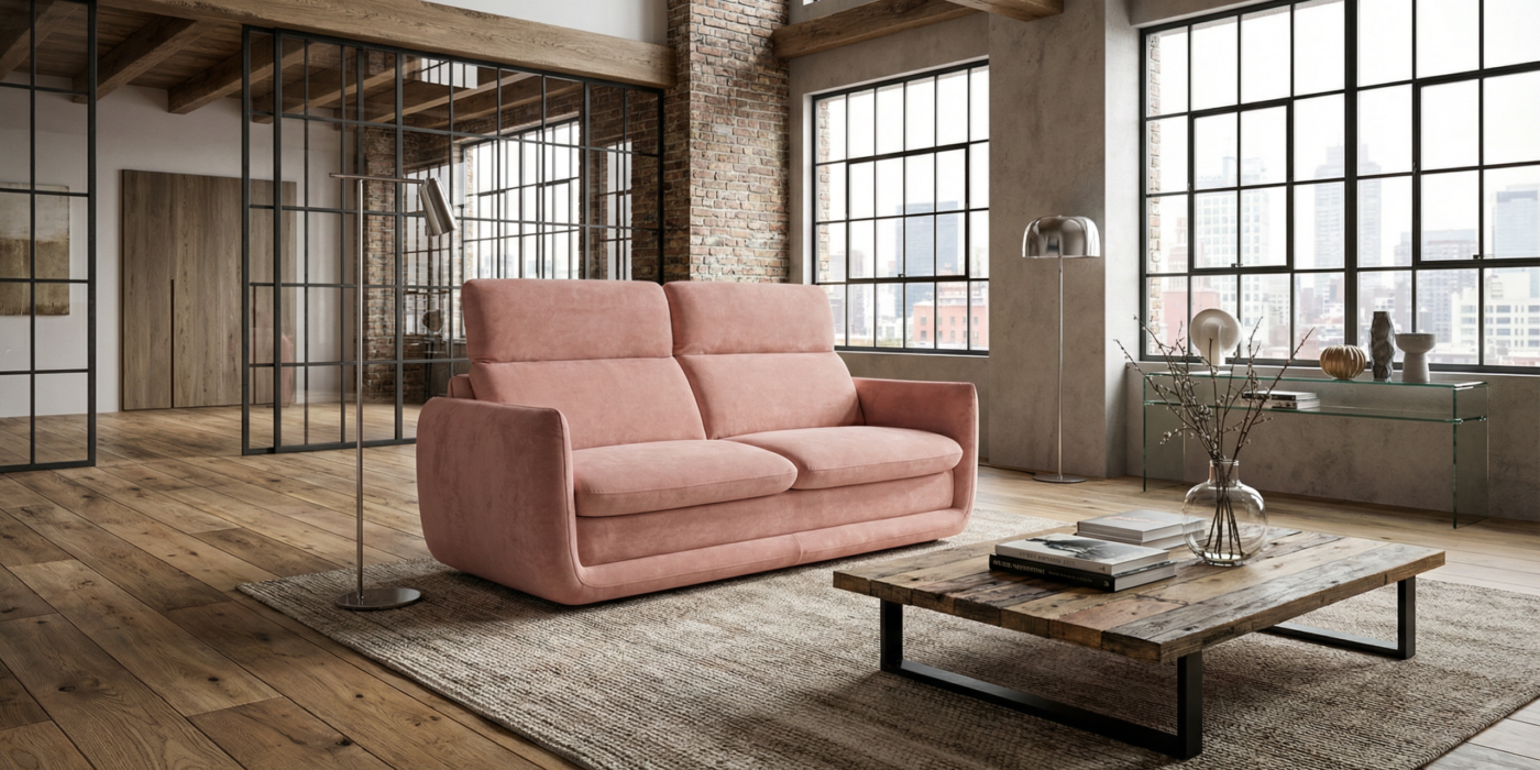 Canapé convertible express 160 cm sommier lattes tissu tweed - VARENNE