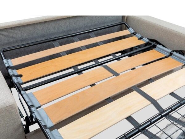 Canapé d'angle réversible convertible express 160 cm sommier lattes tissu tissé - BELLECOUR