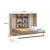 Lit escamotable horizontal 140 x 200 cm - MULTIMO