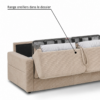 range oreillers crème Canapé convertible express 4 places Velours côtelé - MIDNIGHT