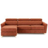 Canapé d'angle réversible convertible express 160 cm sommier lattes tissu tweed - WAGRAM