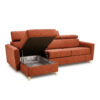 Canapé d'angle réversible convertible express 160 cm sommier lattes tissu tweed - WAGRAM