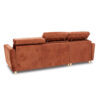 Canapé d'angle réversible convertible express 160 cm sommier lattes tissu tweed - WAGRAM