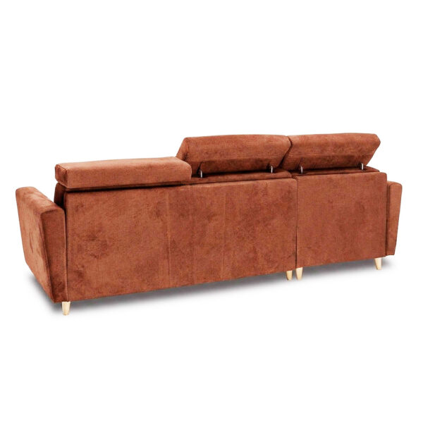 Canapé d'angle réversible convertible express 160 cm sommier lattes tissu tweed - WAGRAM