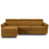 Canapé d'angle réversible convertible express 120 cm sommier lattes tissu tweed - WAGRAM