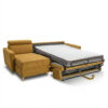 Canapé d'angle réversible convertible express 120 cm sommier lattes tissu tweed - WAGRAM