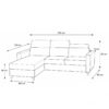 Canapé d'angle réversible convertible express 120 cm sommier lattes tissu tweed - WAGRAM