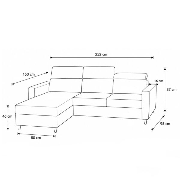 Canapé d'angle réversible convertible express 120 cm sommier lattes tissu tweed - WAGRAM