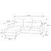 Canapé d'angle réversible convertible express 140 cm sommier lattes tissu tweed - WAGRAM