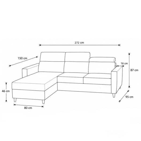 Canapé d'angle réversible convertible express 140 cm sommier lattes tissu tweed - WAGRAM