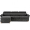 Canapé d'angle réversible convertible express 140 cm sommier lattes tissu tweed - WAGRAM