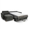 Canapé d'angle réversible convertible express 140 cm sommier lattes tissu tweed - WAGRAM