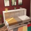 Lit escamotable horizontal avec bureau 90 x 200 cm - LIFE DESK