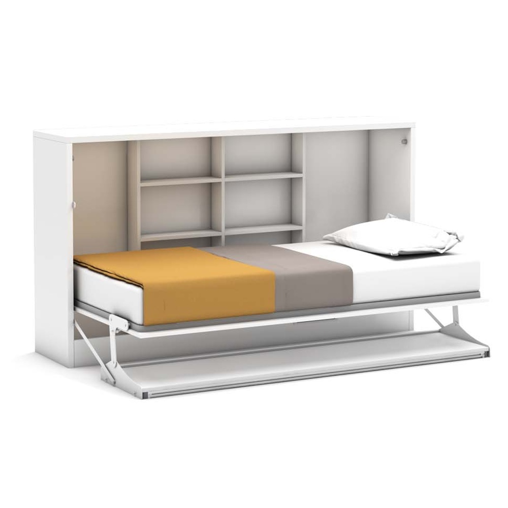 Lit escamotable horizontal avec bureau 90 x 200 cm - LIFE DESK