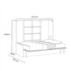 1123-2 sofa dim Lit escamotable horizontal avec canapé 140 x 200 cm - MULTIMO SOFA