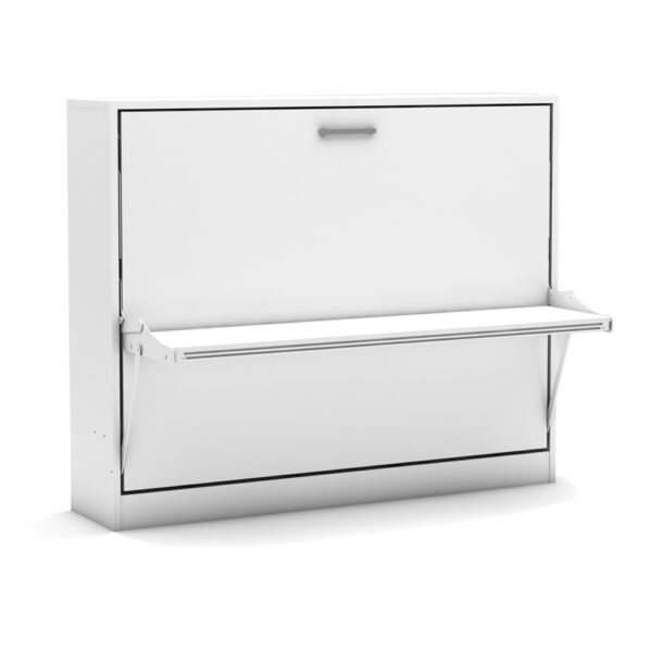 Lit escamotable horizontal avec bureau 140 x 200 cm - COUPLE DESK