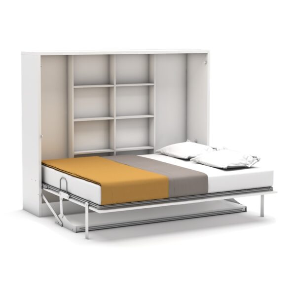 Lit escamotable horizontal avec bureau 140 x 200 cm - COUPLE DESK