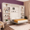 151-SUIT BED-6 Lit escamotable vertical avec bibliothèque 140 x 200 cm - MODULO
