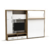 Lit escamotable vertical avec meuble TV 140 x 190 cm - Lit TV