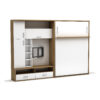 Lit escamotable vertical avec meuble TV 140 x 190 cm - Lit TV