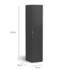217antrasit-dolap2 Armoire 1 porte largeur 50 cm - ROYAL MULTIMO