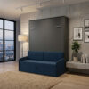 262_ant_k09 Lit escamotable vertical avec canapé 160 x 200 cm - MULTIMO SOFA