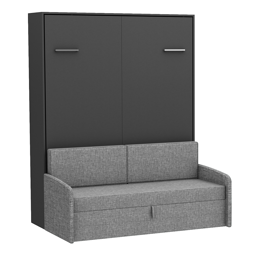 Armoire : Anthracite - Canapé : Gris