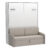 Armoire : Blanc - Canapé : Beige