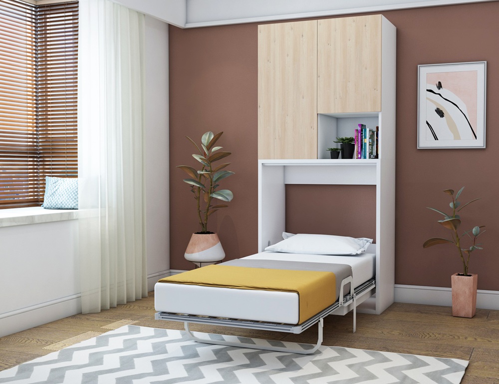 Lit pliable escamotable 90x200cm matelas à ressort 16cm - MIDI CAPSULE
