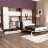 Lit escamotable vertical avec meuble TV 140 x 190 cm - Lit TV