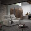 EOLO taupe ambi Canapé convertible 3 places tissu Tweed - EOLO