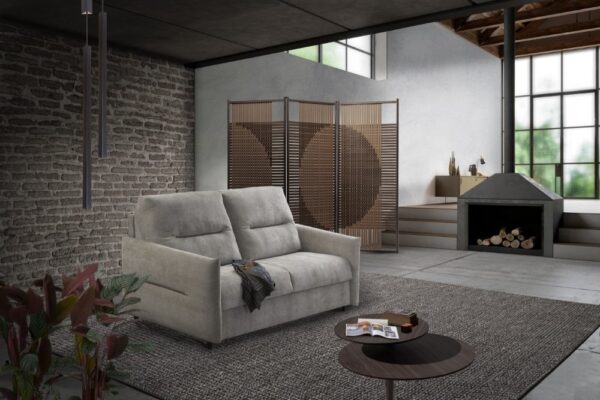 EOLO taupe ambi Canapé convertible 3 places tissu Tweed - EOLO
