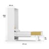 FROGG DIM Lit escamotable vertical avec bureau 140 x 190 cm - FROGG