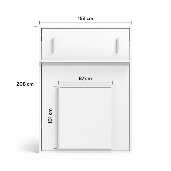 FROOG DIM1 Lit escamotable vertical avec bureau 140 x 190 cm - FROGG