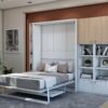 Lit escamotable vertical avec bureau 140 x 190 cm - LOFT DESK