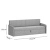 Sofa_Horizantal Lit escamotable horizontal avec canapé 140 x 200 cm - MULTIMO SOFA