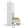 Lit escamotable horizontal 90x200 cm avec bureau et surmeuble - ACADEMY DESK