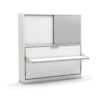 Lit escamotable horizontal 90x200 cm avec bureau et surmeuble - ACADEMY DESK